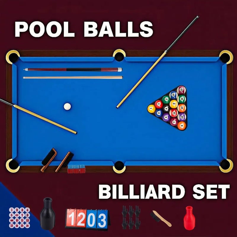 HEYBALL Billiards Accessory Kit – Pool Cue Sticks, Balls, Triangle Rack, Chalk, Brushes, Gloves & Manual Scoreboard – All-in-One Kit for Home Game Room - Image 4